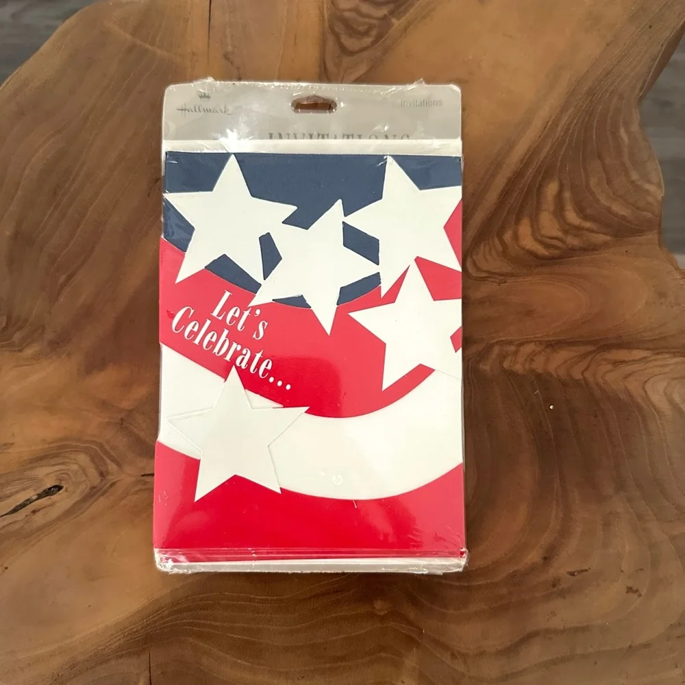 Vintage Hallmark Party Invitations Fourth of July Summer Ocean‎ Sealed Set of 16